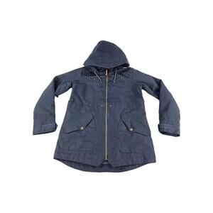 Burton Prowess Womens Snow Winter Coat Size M Navy Hoodie Sherpa Lined Jacket